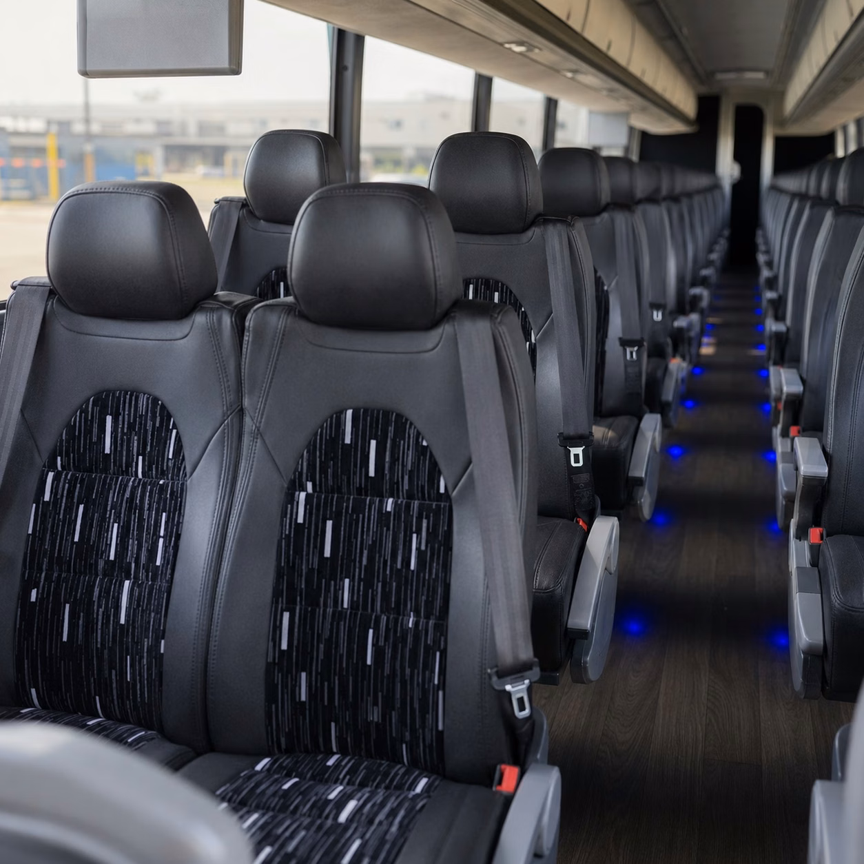 56 passenger charter bus interior