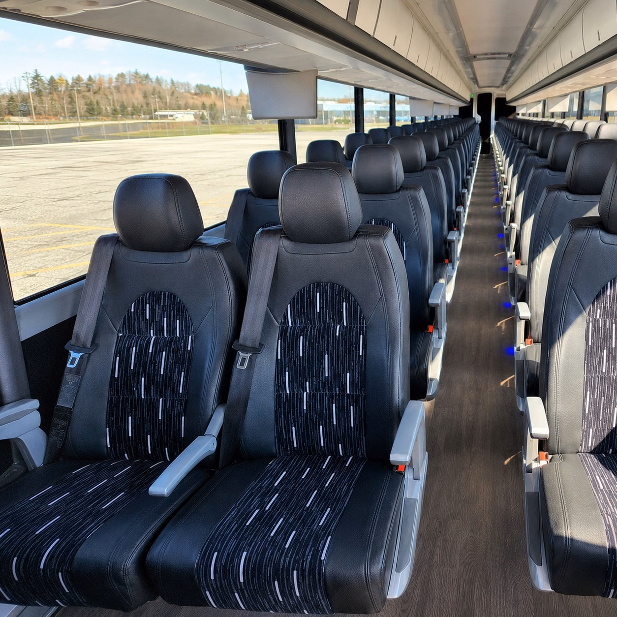 modesto charter bus interior